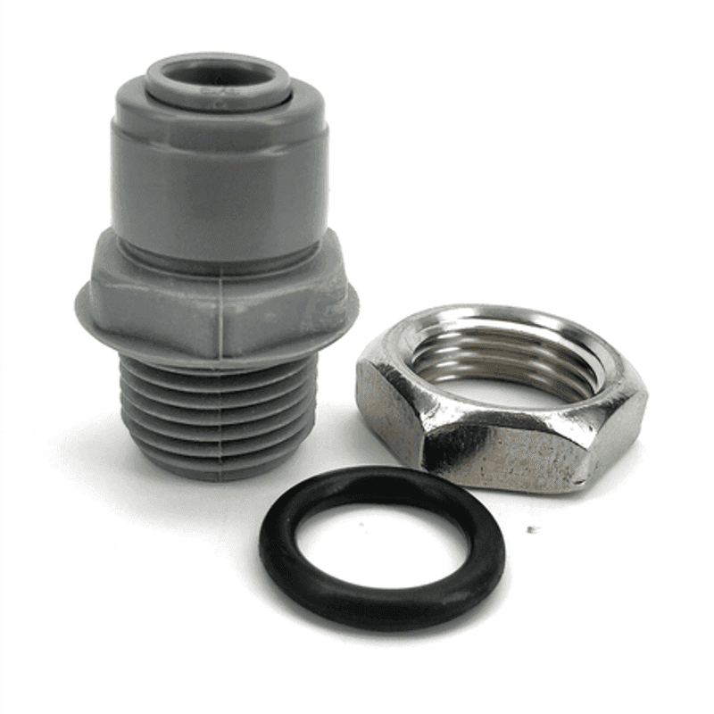 9,5mm (3/8") til 1/2" BSP med mutter