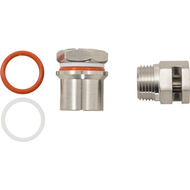 Whirlpool fitting 1/2" MPT med gjennomføring