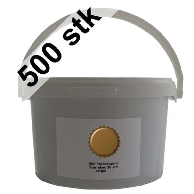 Flaskekapsler 26 mm, Brun Metallic 500st