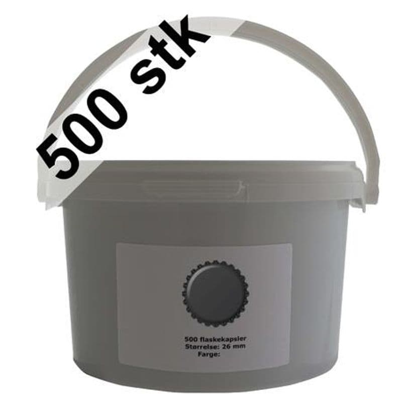 Flaskekapsler 26 mm, Sort 500 stk